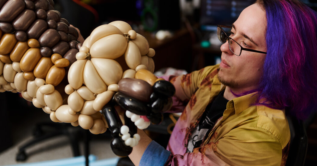 Arte de balão que você não encontrará em uma festa de aniversário infantil