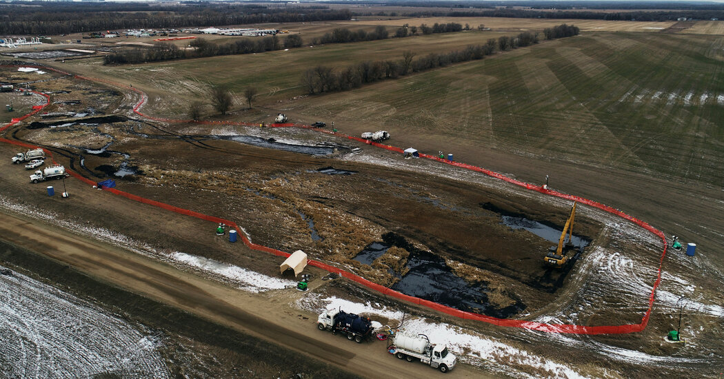 Derramamento de óleo em Dakota do Norte Prootes de desligamento do oleoduto Keystone