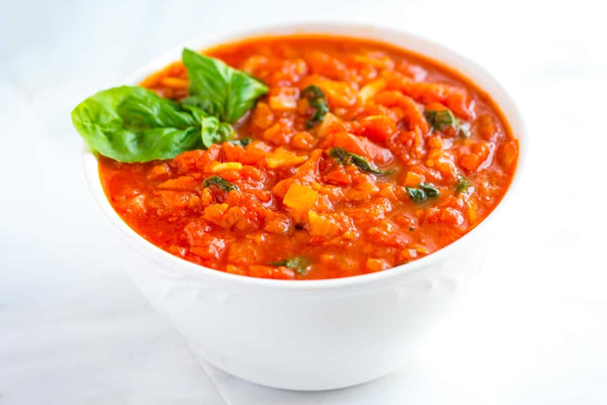 Nossa receita favorita de molho marinara