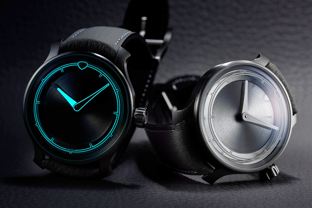 Ming acompanha o titânio de grau 2 para seu monocromático 37.02 Ghost Watch