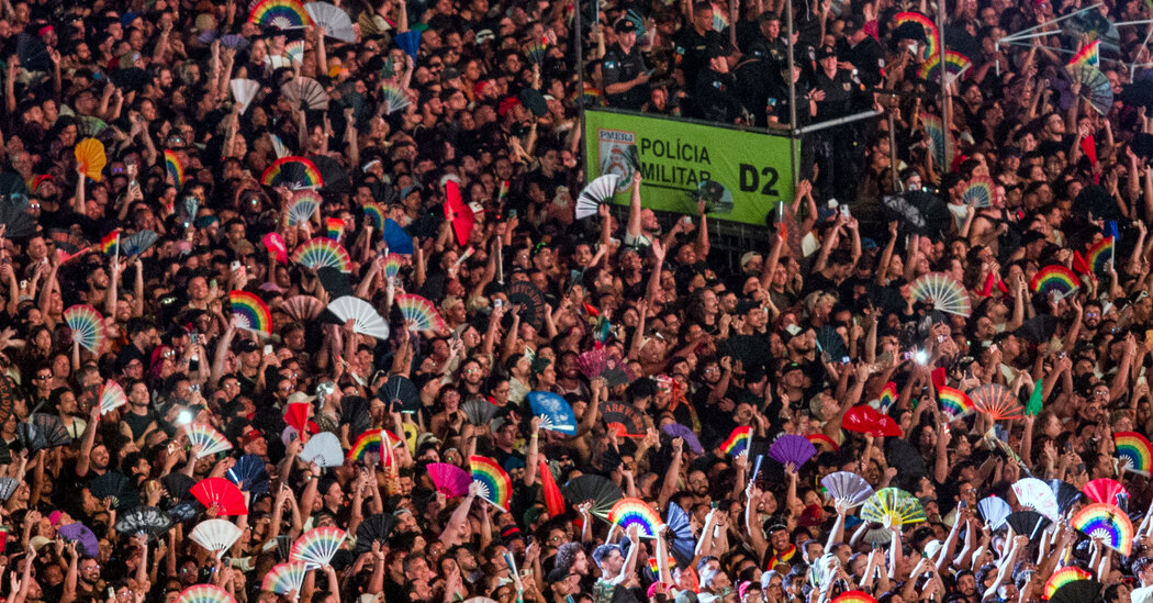 Lote de frustração da polícia para atacar o concerto de Lady Gaga no Brasil