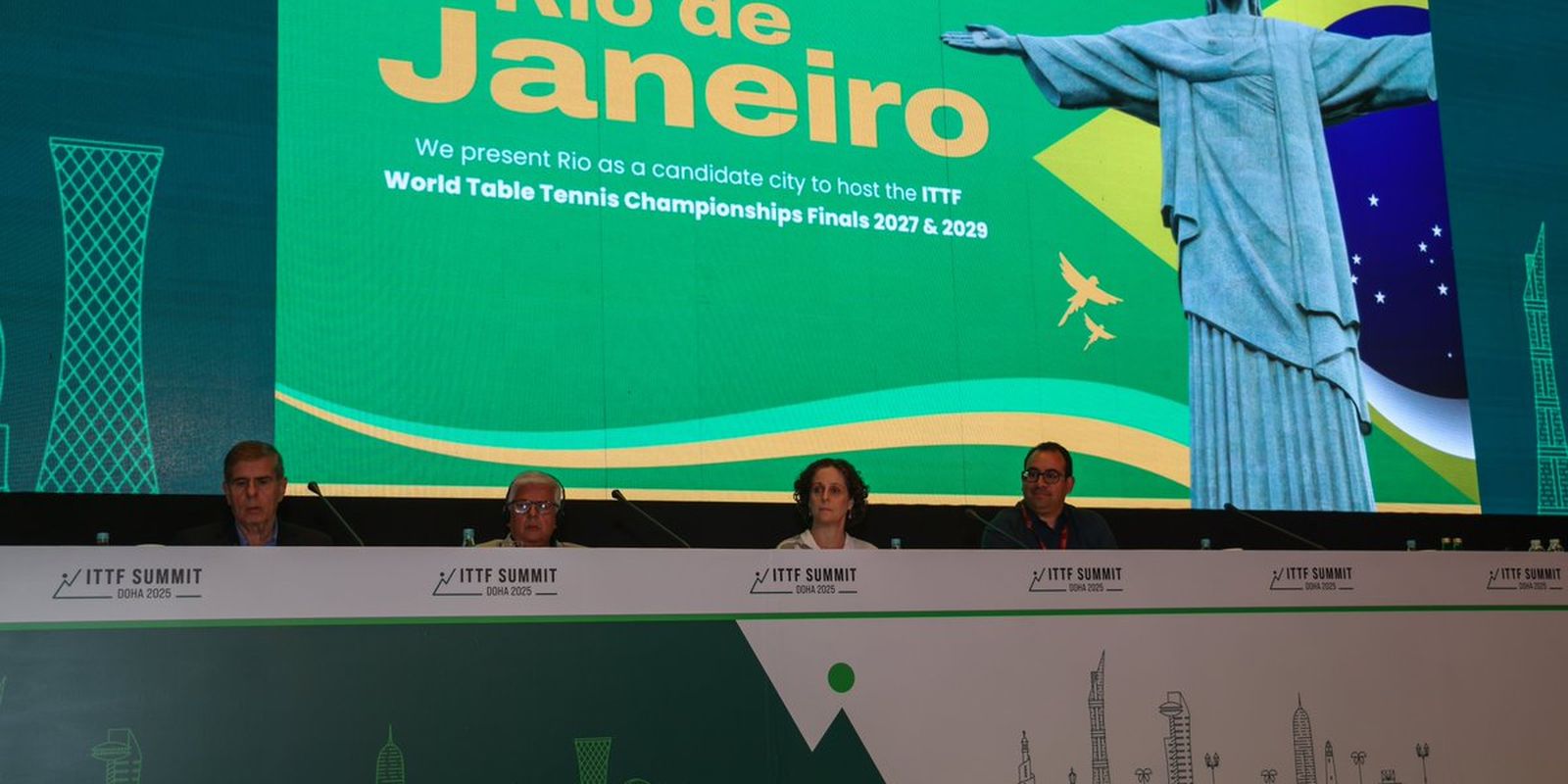 Rio de Janeiro será a sede do Mundial de Tênis de Mesa em 2029