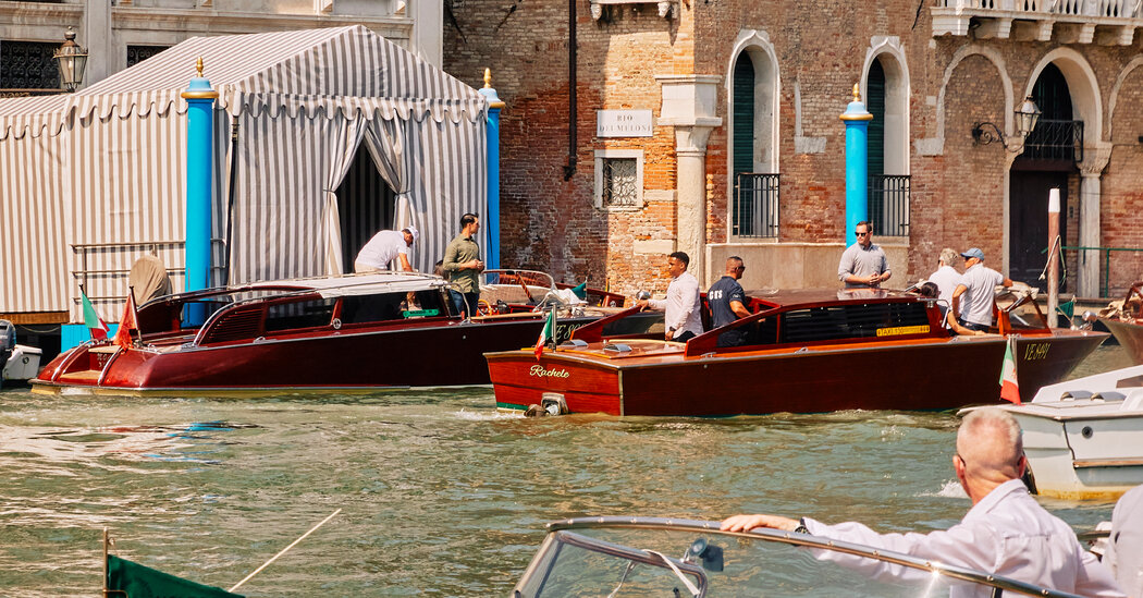 Cenas do casamento de Jeff Bezos em Veneza