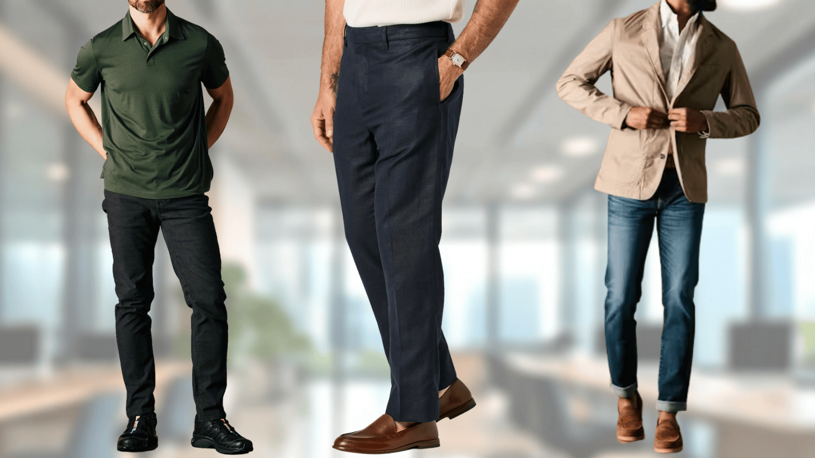 Fique sem suor nas roupas casuais de negócios de verão desses homens