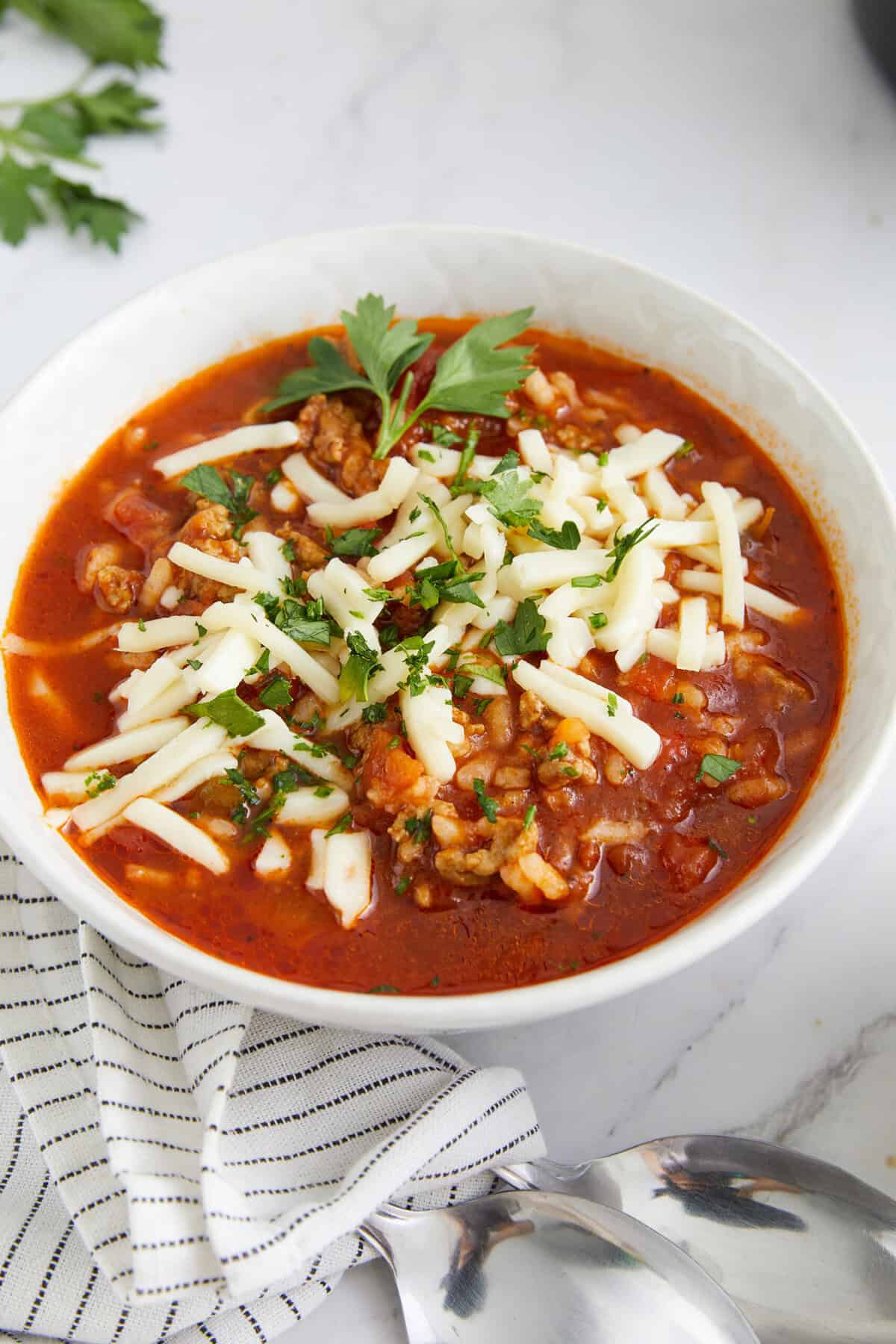 Sopa de pimenta recheada de panela barra