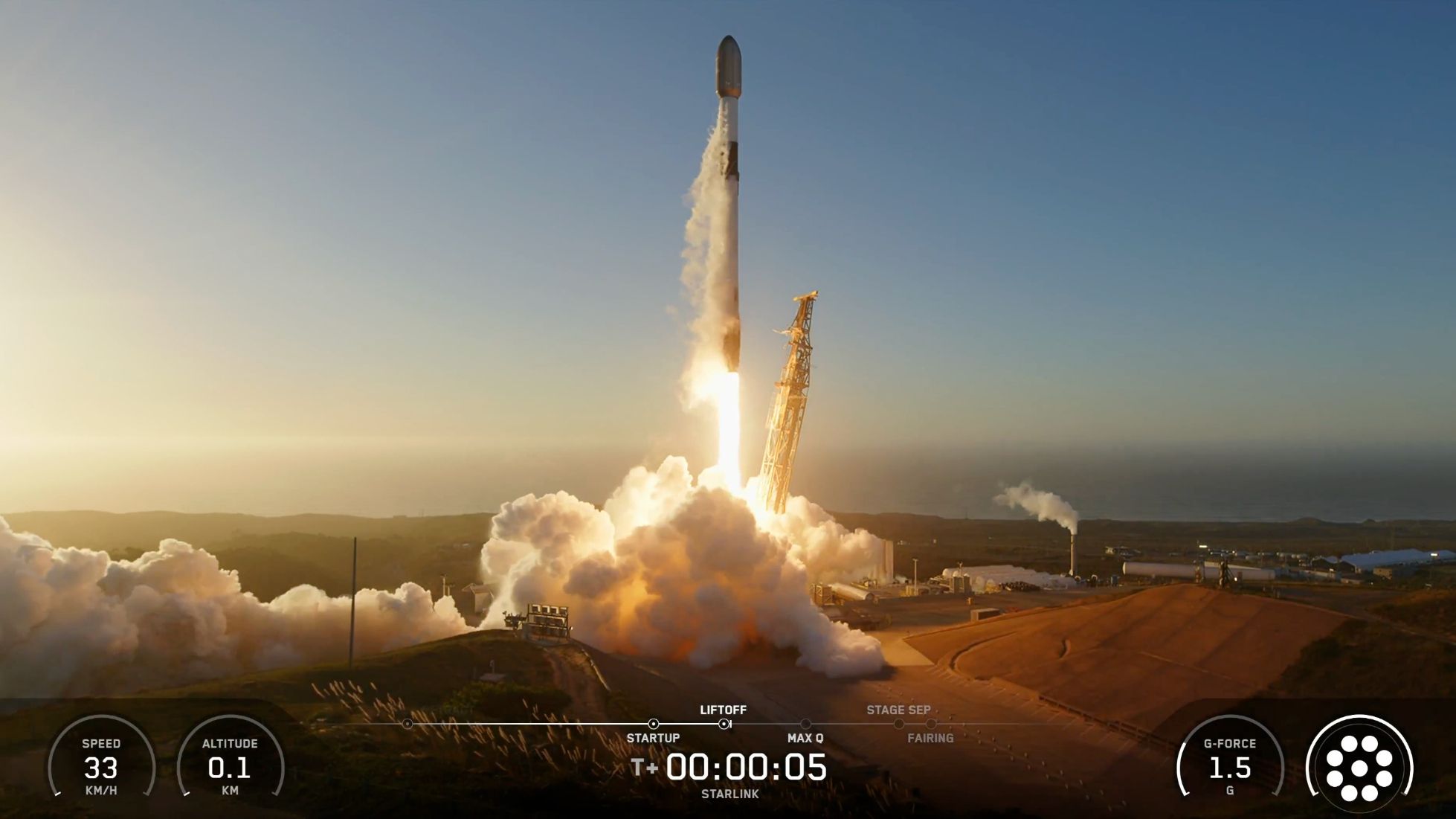 SpaceX lança 28 satélites Starlink da Califórnia e pousa foguete no mar