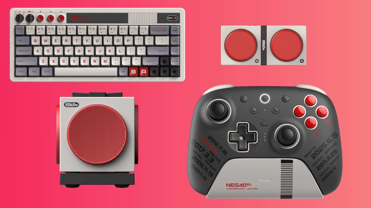 8BitDo revela pacote de controladores Ultimate 2 do 40º aniversário do NES