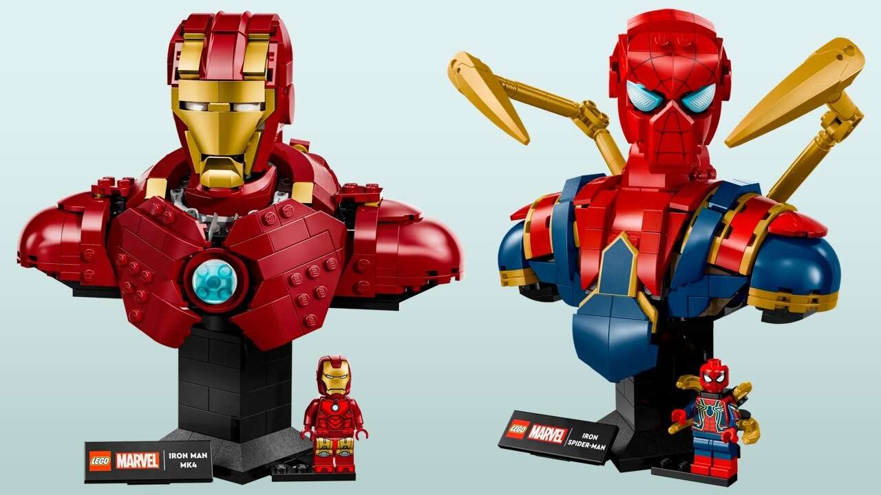 Os novos bustos do Homem-Aranha e do Homem de Ferro da Lego ganham descontos por tempo limitado