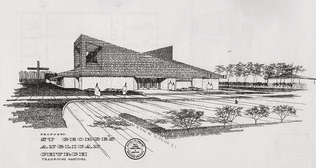 Década de 1960 – Projeto para Igreja Anglicana de São Jorge, Transcona, Winnipeg – Winnipeg não construída