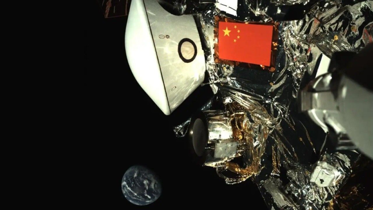Tianwen 2 Asteróides da China SpaceCraft Snaps uma selfie com a Terra