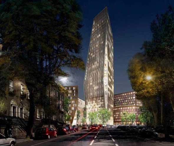 2007 – Projeto de Henning Larsen para o local do Júri e do Tribunal de Berkeley, Ballsbridge, Dublin – Arquitetura da cidade de Dublin, Irlanda não construída