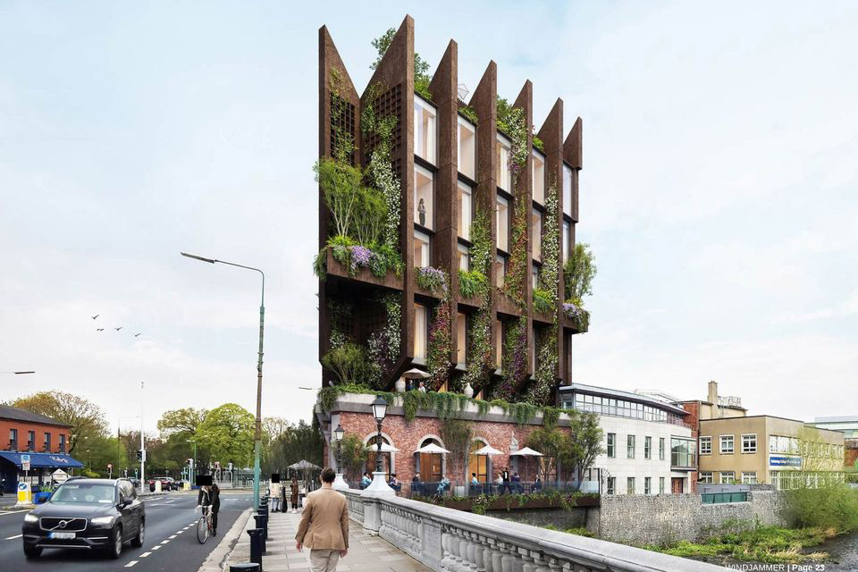2025 – Proposta do Windjammer Hotel, Ballsbridge, Dublin – Arquitetura da cidade de Dublin, Irlanda não construída