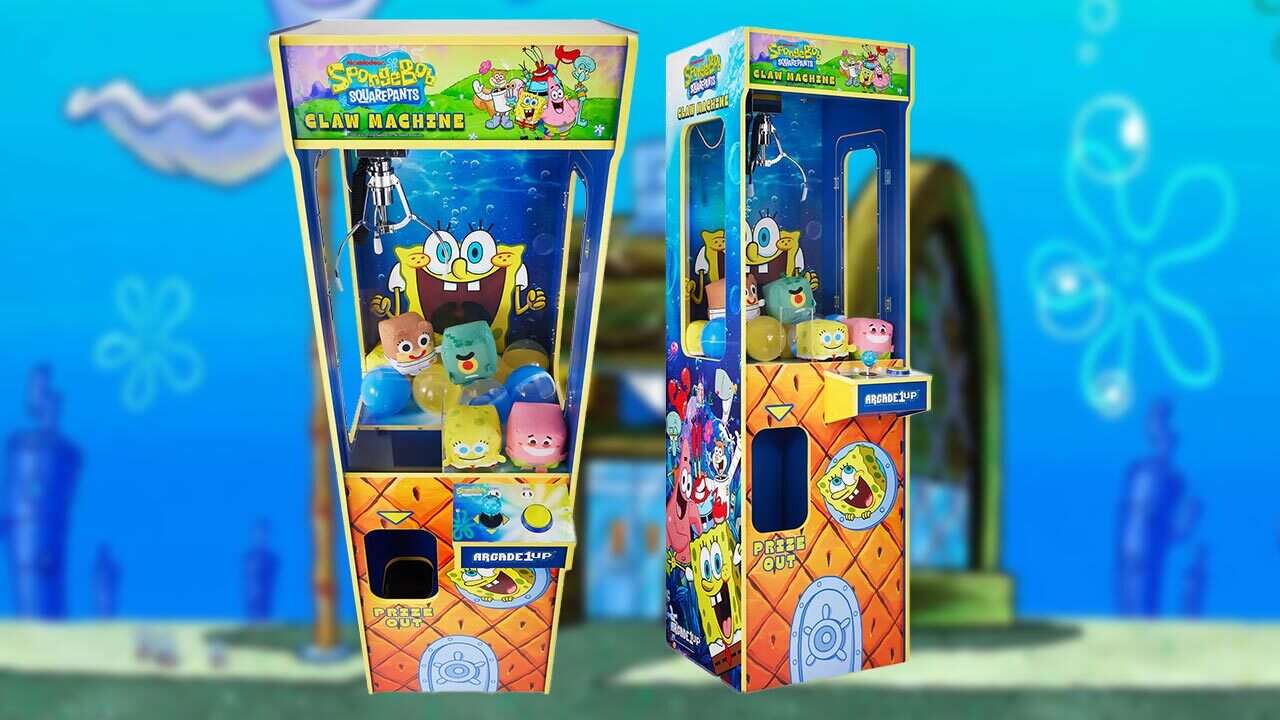Máquina de garras do Bob Esponja SquarePants da Arcade1Up agora disponível para pré-encomenda