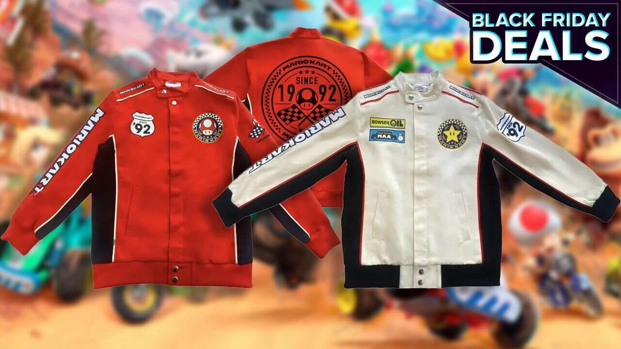 Prepare-se para a pista de corrida com essas jaquetas Mario Kart Racing