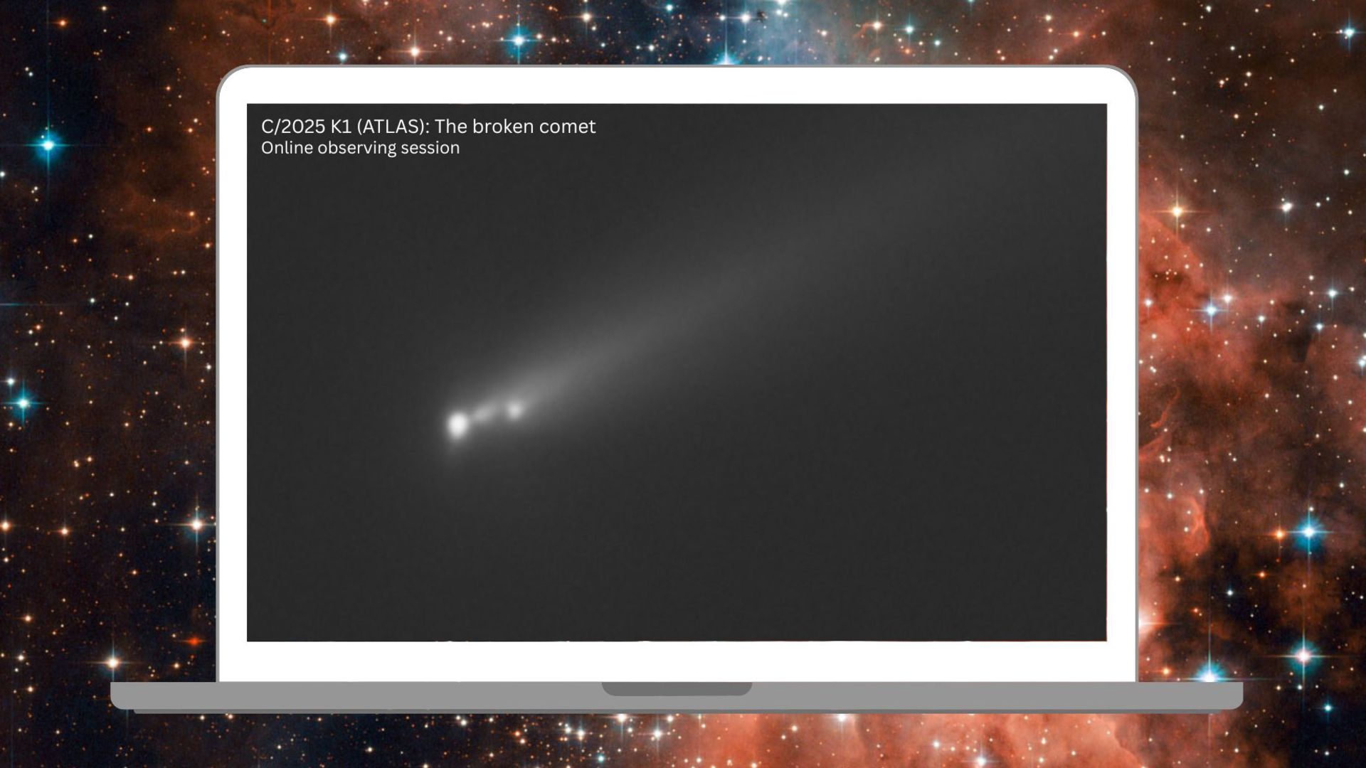 Assista ao cometa fraturado C/2025 K1 (ATLAS) se afastando do sol em transmissão ao vivo gratuita em 24 de novembro