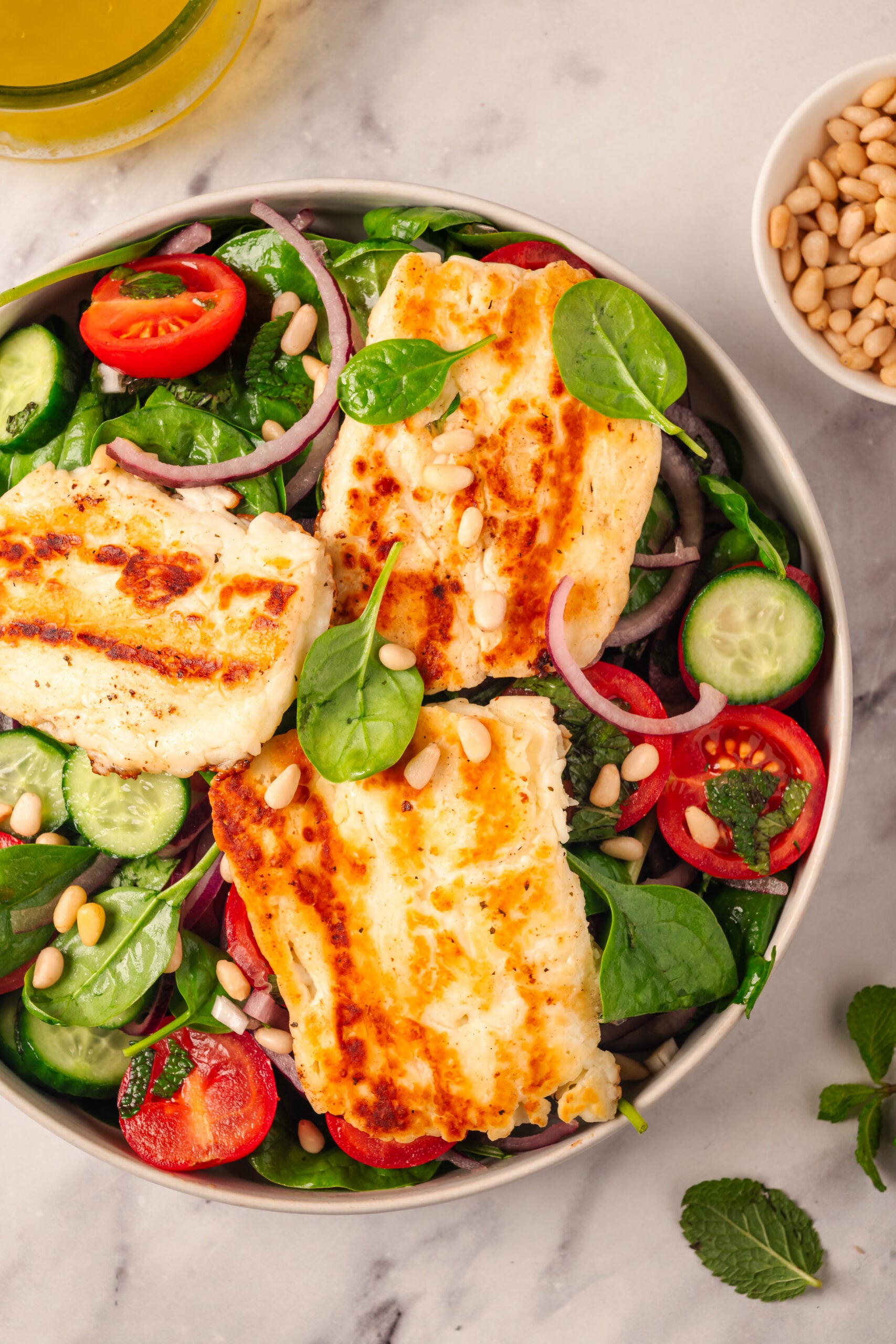 Salada Halloumi – Comida Fé Fitness