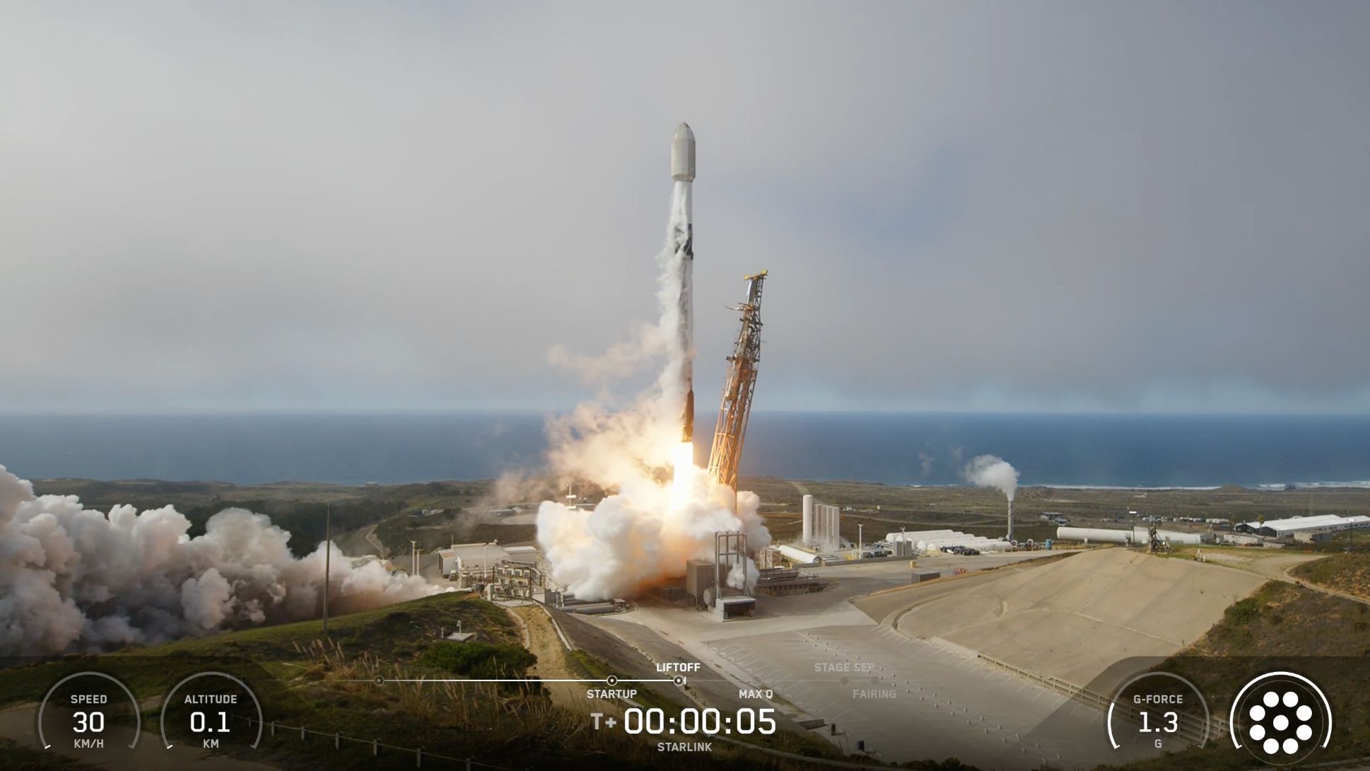 SpaceX lança 28 satélites Starlink da costa central da Califórnia (vídeo)