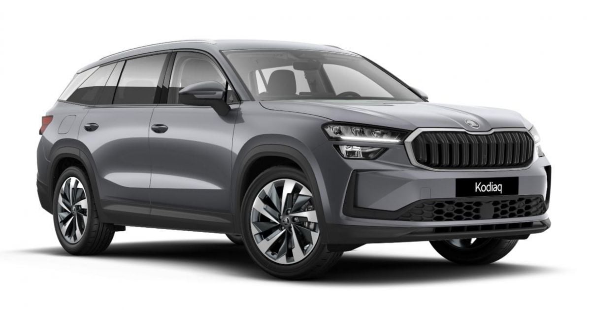 2026 Skoda Kodiaq híbrido moderado bloqueado como grande SUV com especificações de frota