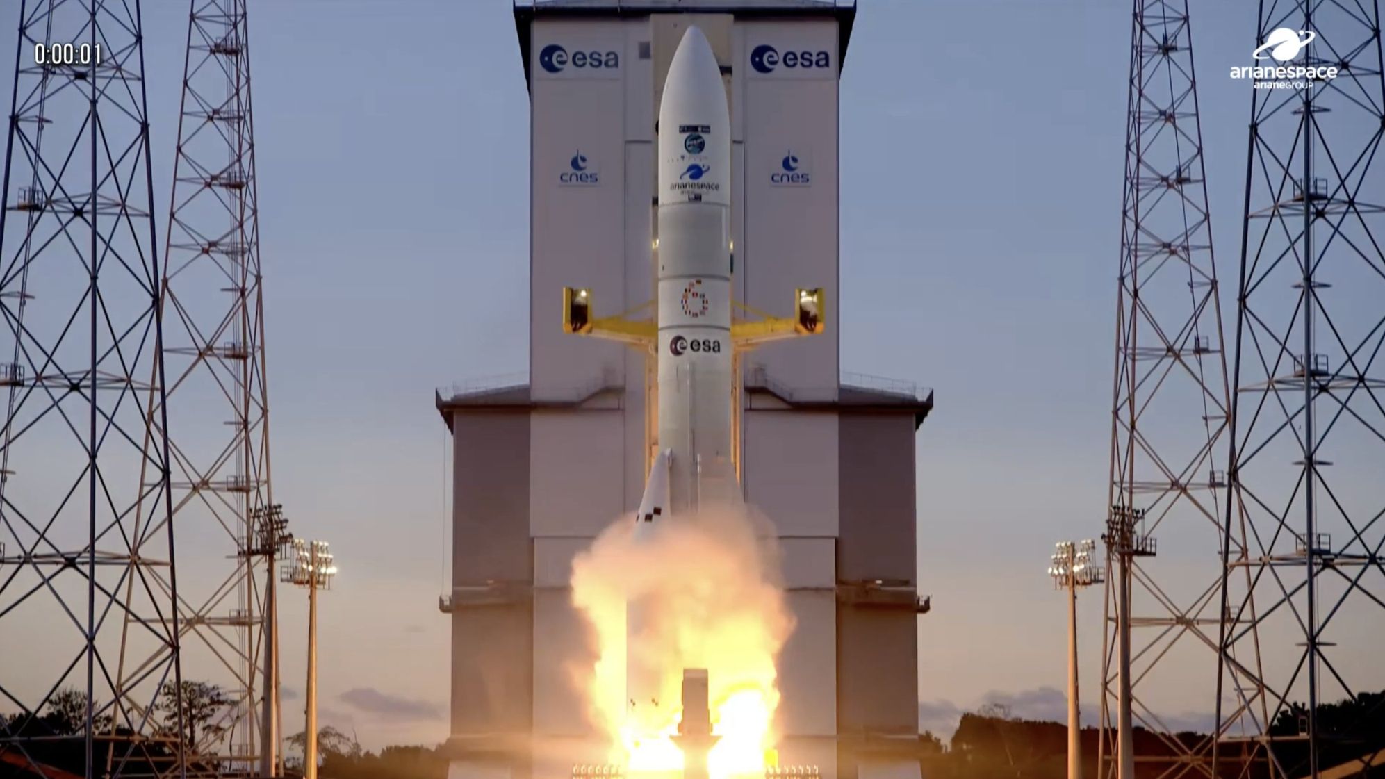 Fique acordado até tarde esta noite para ver o foguete europeu Ariane 6 lançar seu primeiro par de satélites de navegação Galileo