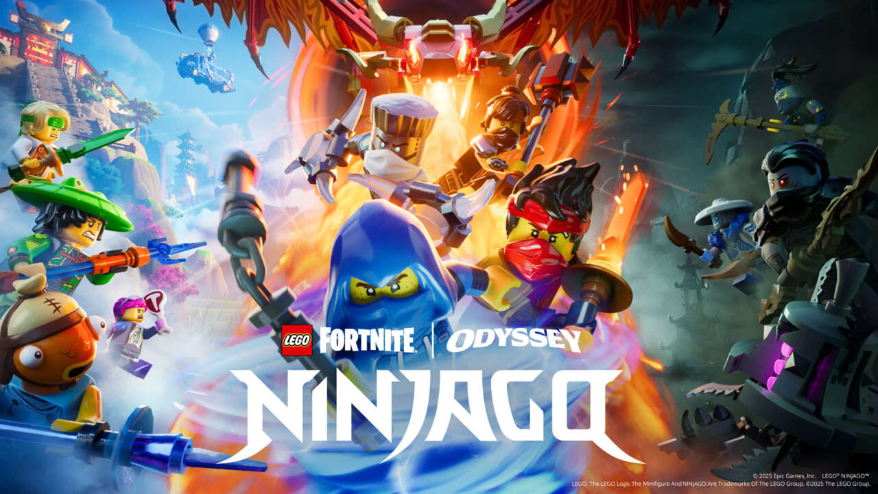 A atualização do Lego Fortnite Ninjago traz versões humanas dos personagens Ninjago