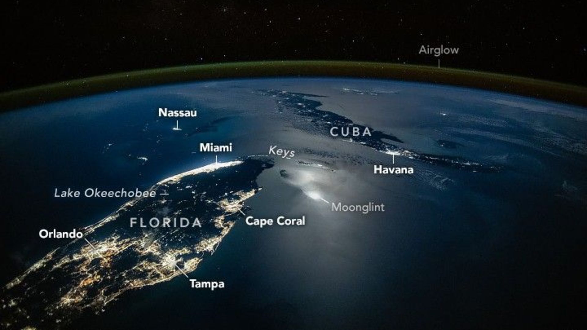 Astronauta da ISS tira foto noturna deslumbrante da Flórida e de Cuba, foto do dia em 29 de dezembro de 2025