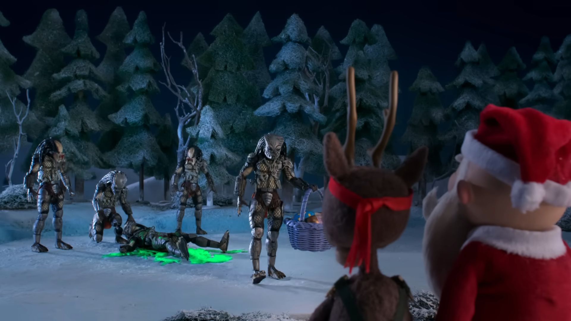 Lembra-se da vez em que o Predador enfrentou as renas do Papai Noel – e perdeu?