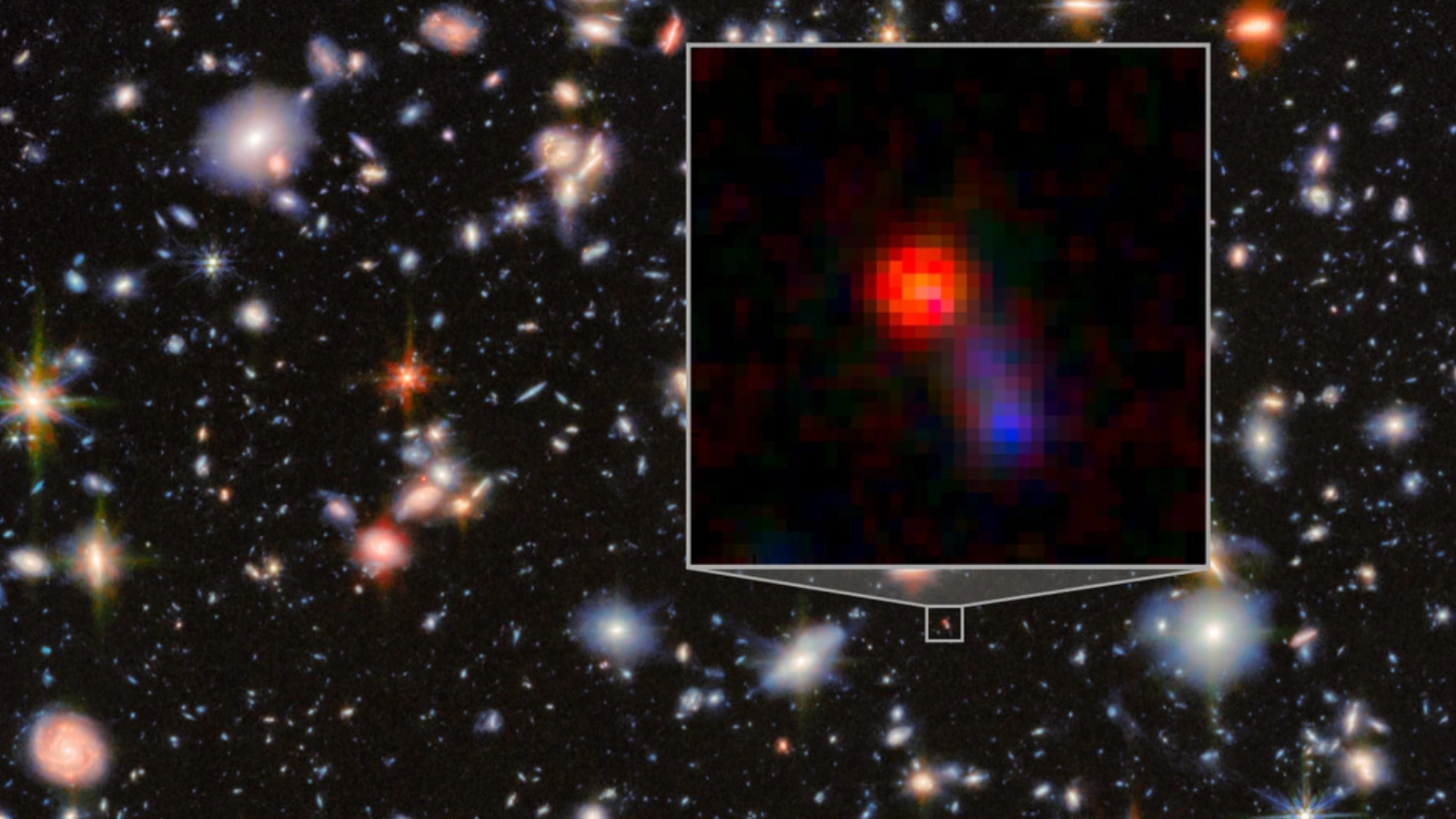 Telescópio Espacial James Webb observa a transformação da galáxia ‘Jekyll e Hyde’ em um monstro cósmico