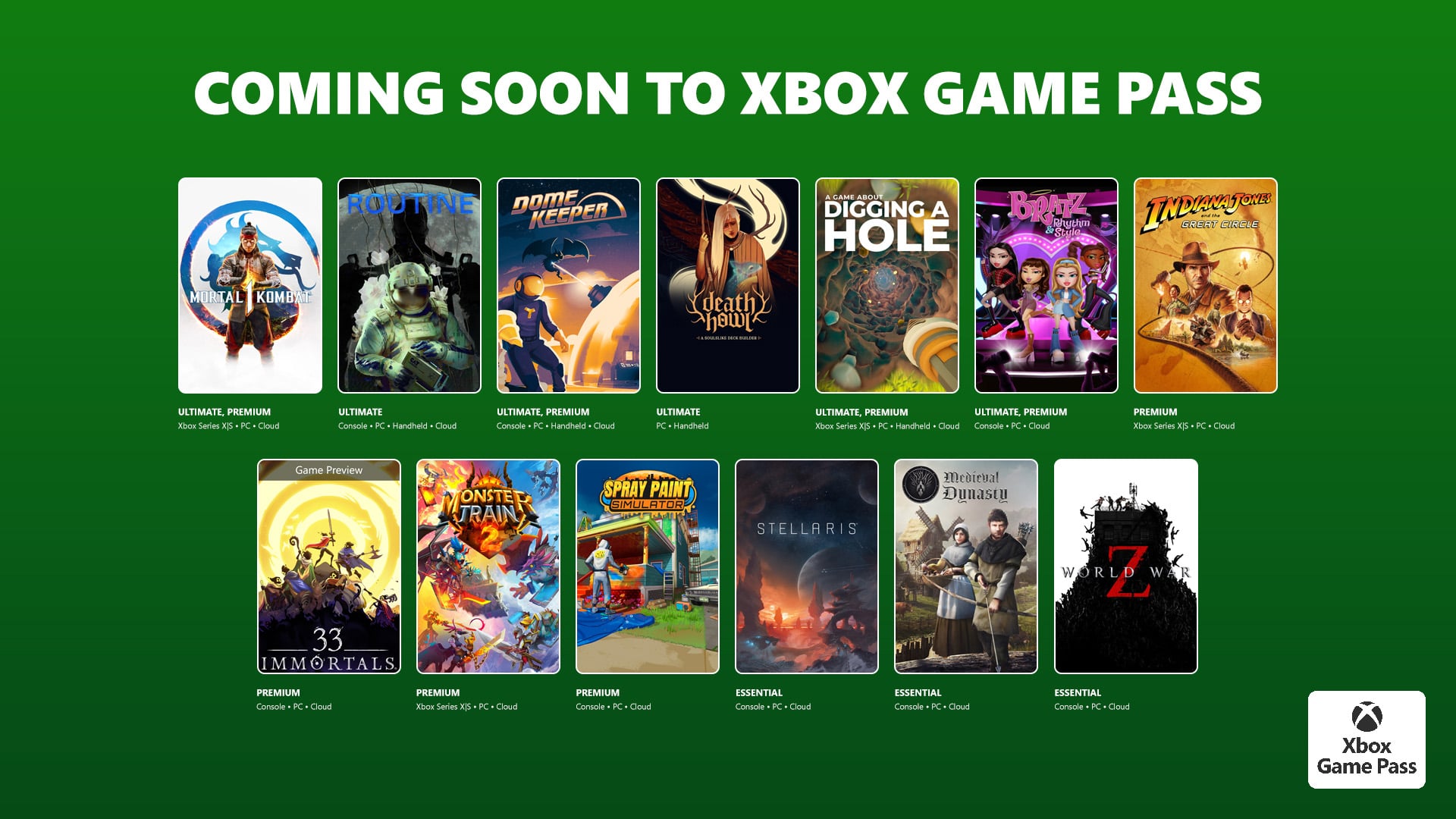 Game Pass adiciona Mortal Kombat 1, Death Howl, Dome Keeper, ROUTINE e muito mais no início de dezembro