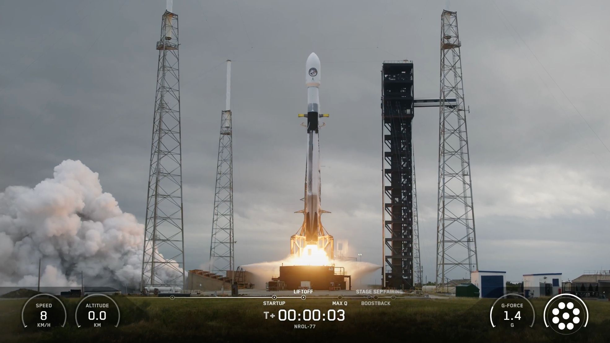 SpaceX lança misteriosa missão NROL-77 para os militares dos EUA (vídeo)