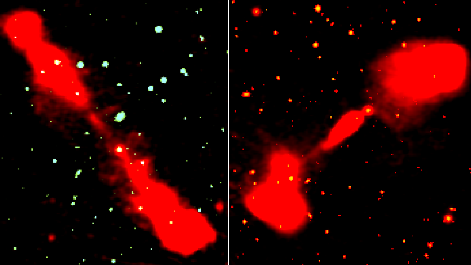 Cientistas descobrem 53 quasares poderosos lançando jatos até 50 vezes mais largos que a nossa Via Láctea