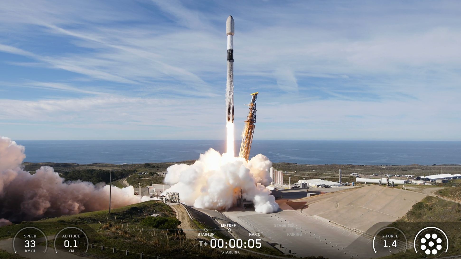 SpaceX lança 28 satélites Starlink em órbita da Califórnia