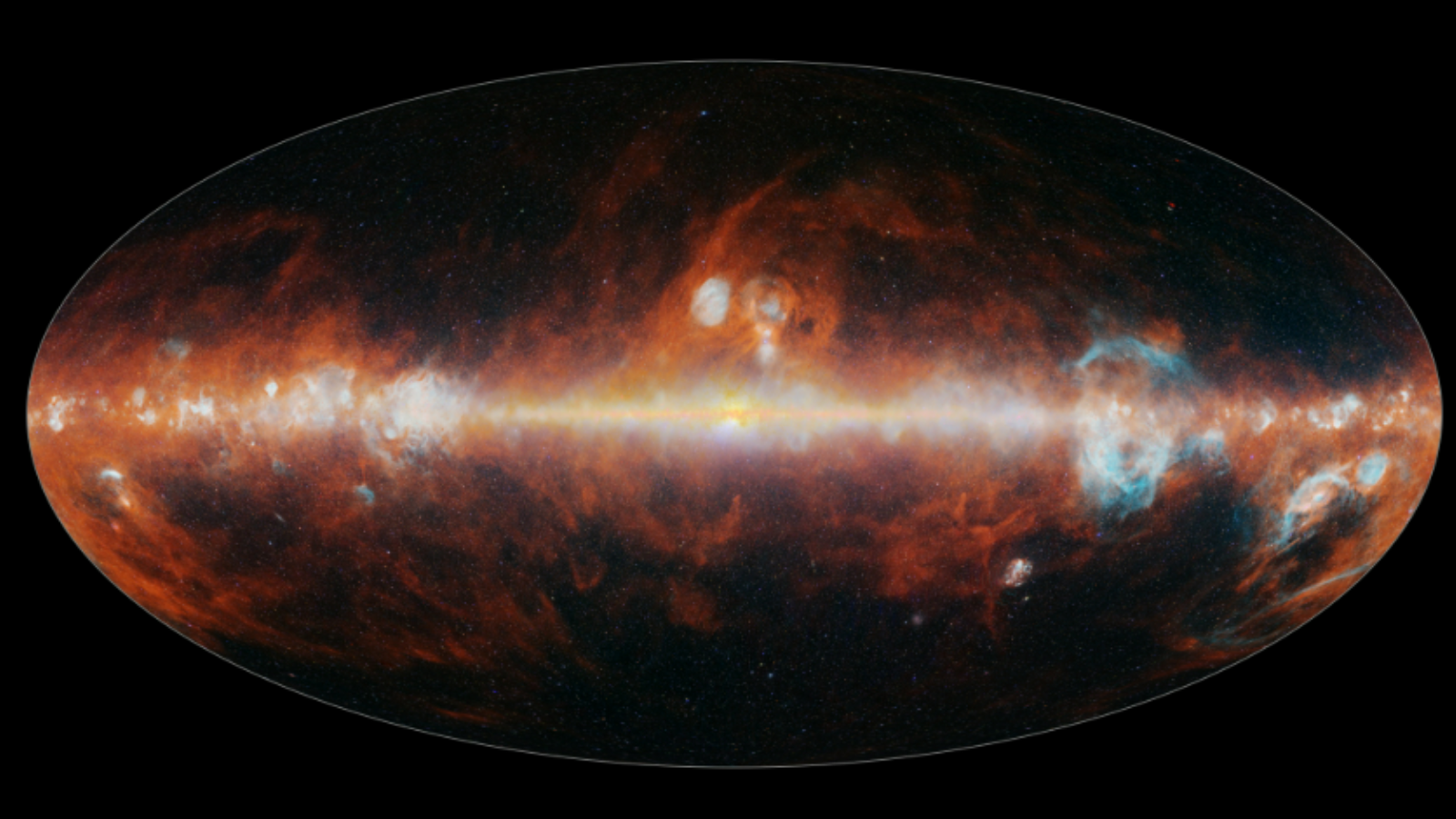 O telescópio SPHEREx da NASA completa seu primeiro mapa cósmico de todo o céu e é impressionante!
