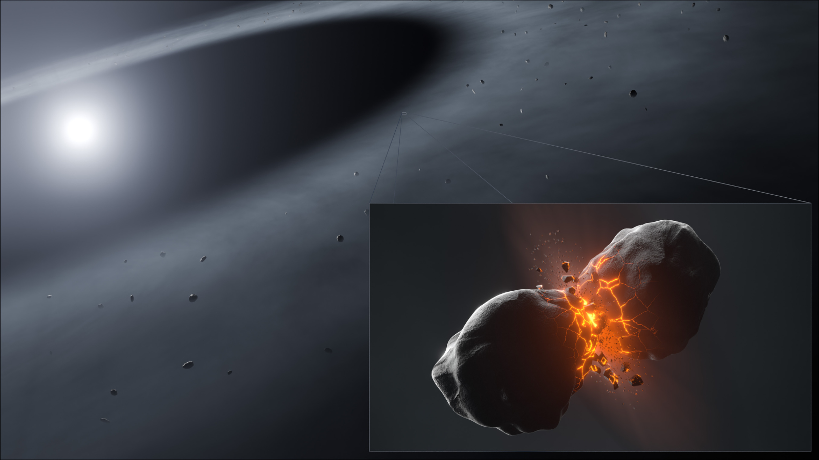 Astrônomos capturam as primeiras imagens diretas de colisões em um sistema estelar próximo: ‘É como olhar para trás no tempo’