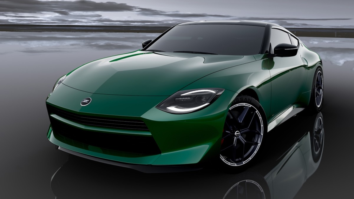 Nissan Z facelifted revelado com nova pintura verde e uma transmissão curiosamente estranha