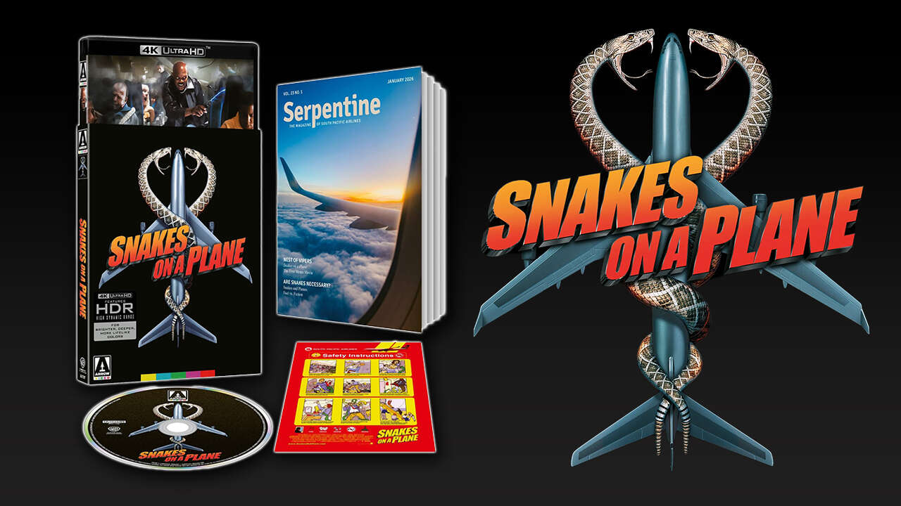 Economize 50% no próximo Blu-Ray 4K de edição limitada de Snakes On A Plane