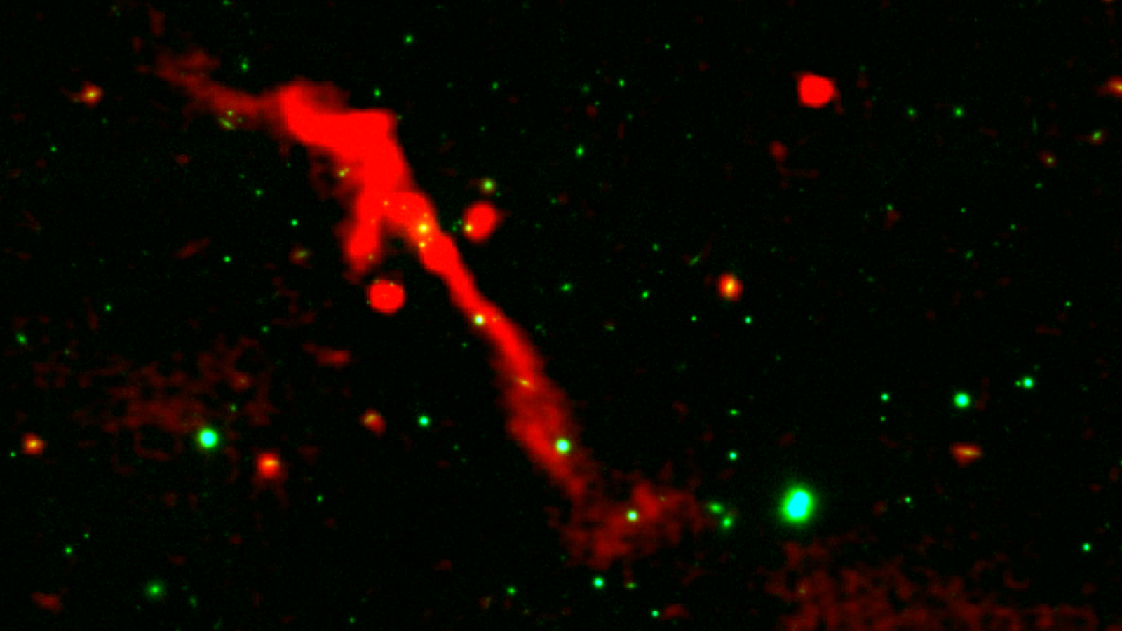 Buraco negro renascido visto em erupção em 1 milhão de anos-luz de espaço como um vulcão cósmico