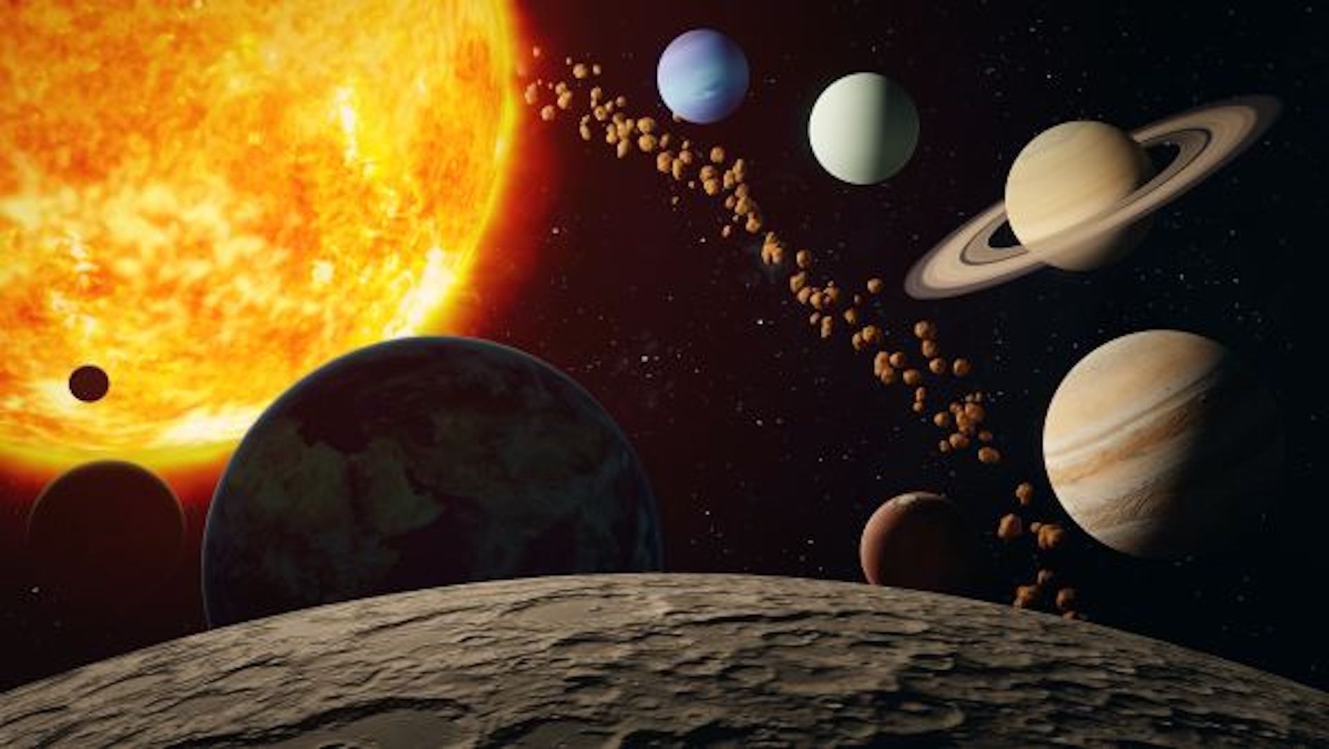 O que está abaixo da Terra, já que o espaço está presente em todas as direções?