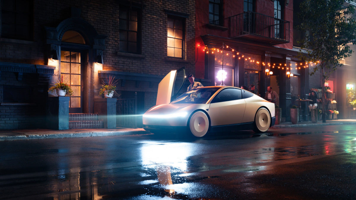 Produção Tesla Cybercab atinge estradas públicas novamente, mas ainda tem motorista