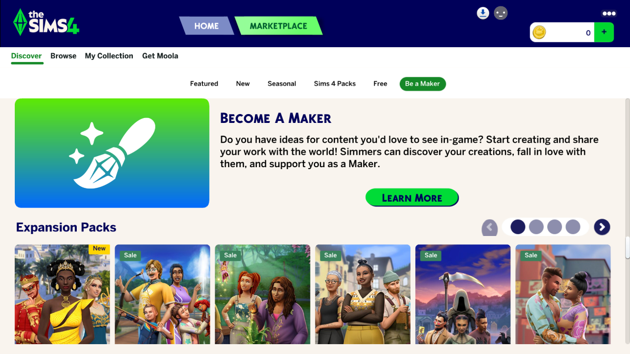 O Maker Marketplace do The Sims 4 é um insulto para jogadores e modders