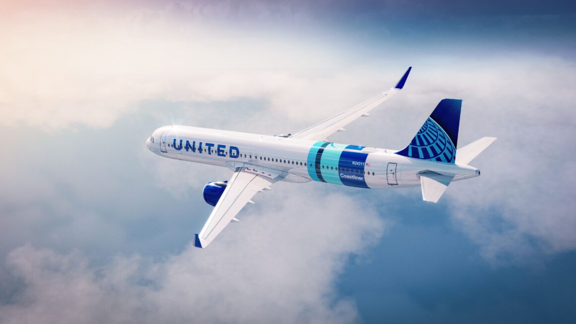 O plano de expansão da United inclui CRJ-450, uma nova abordagem para jatos regionais – e sofás