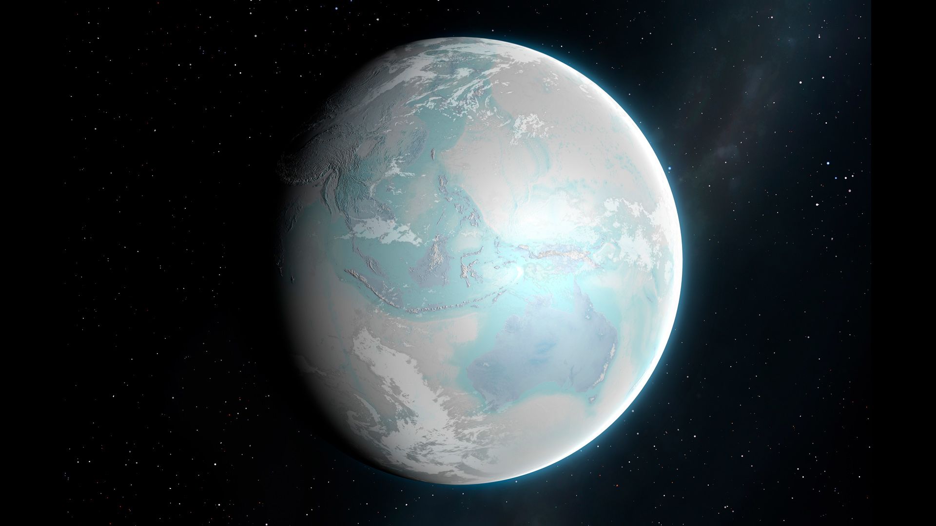 Os mares líquidos da Terra Bola de Neve caíram muito abaixo de zero