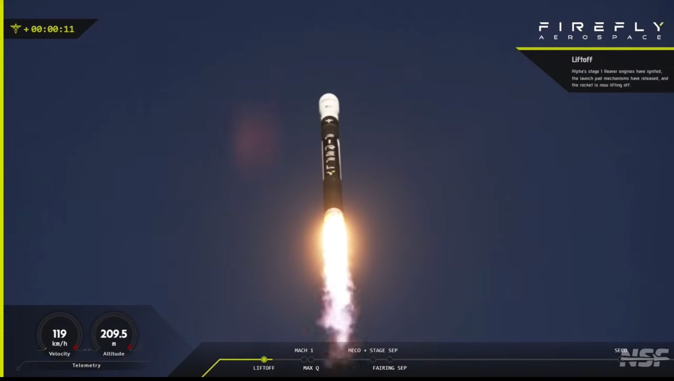 O foguete Alpha da Firefly Aerospace chega à órbita no primeiro lançamento desde acidentes explosivos no ano passado (vídeo)