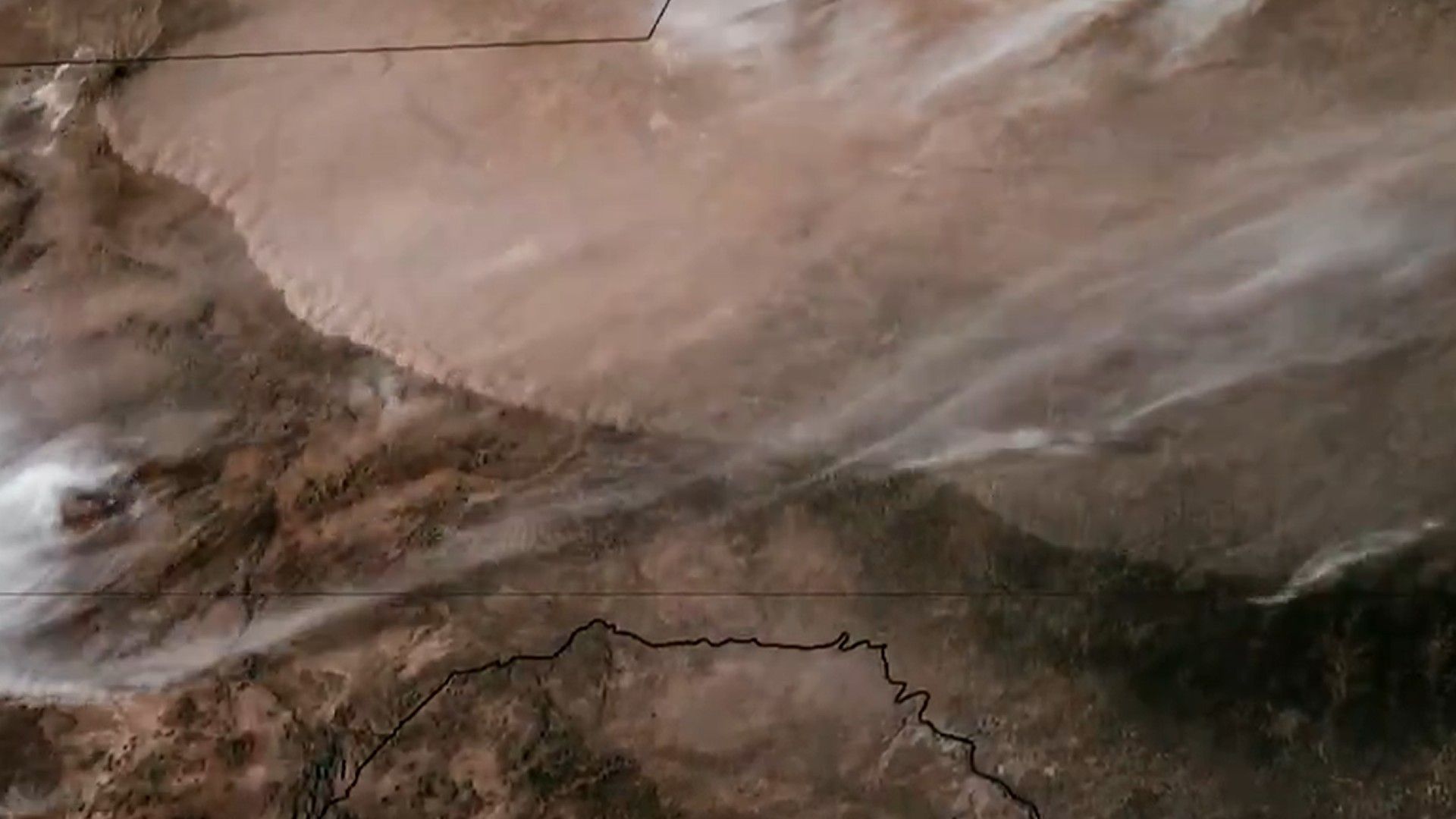 Satélite observa parede de poeira rolando pela foto do dia do Texas em 17 de março de 2026