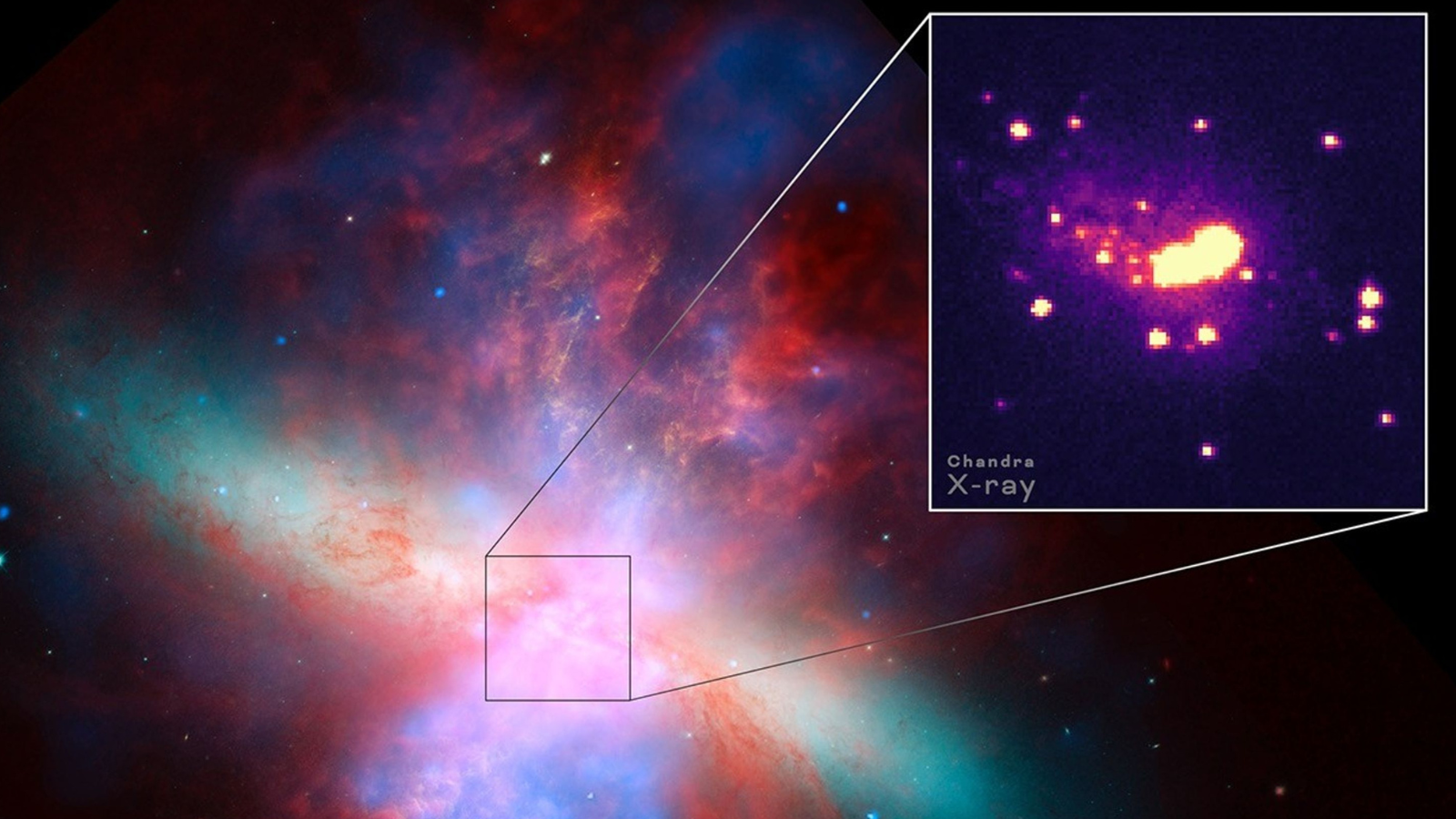 Esta galáxia em formação de estrelas está soprando ventos poderosos que chegam a 3 milhões de quilômetros por hora