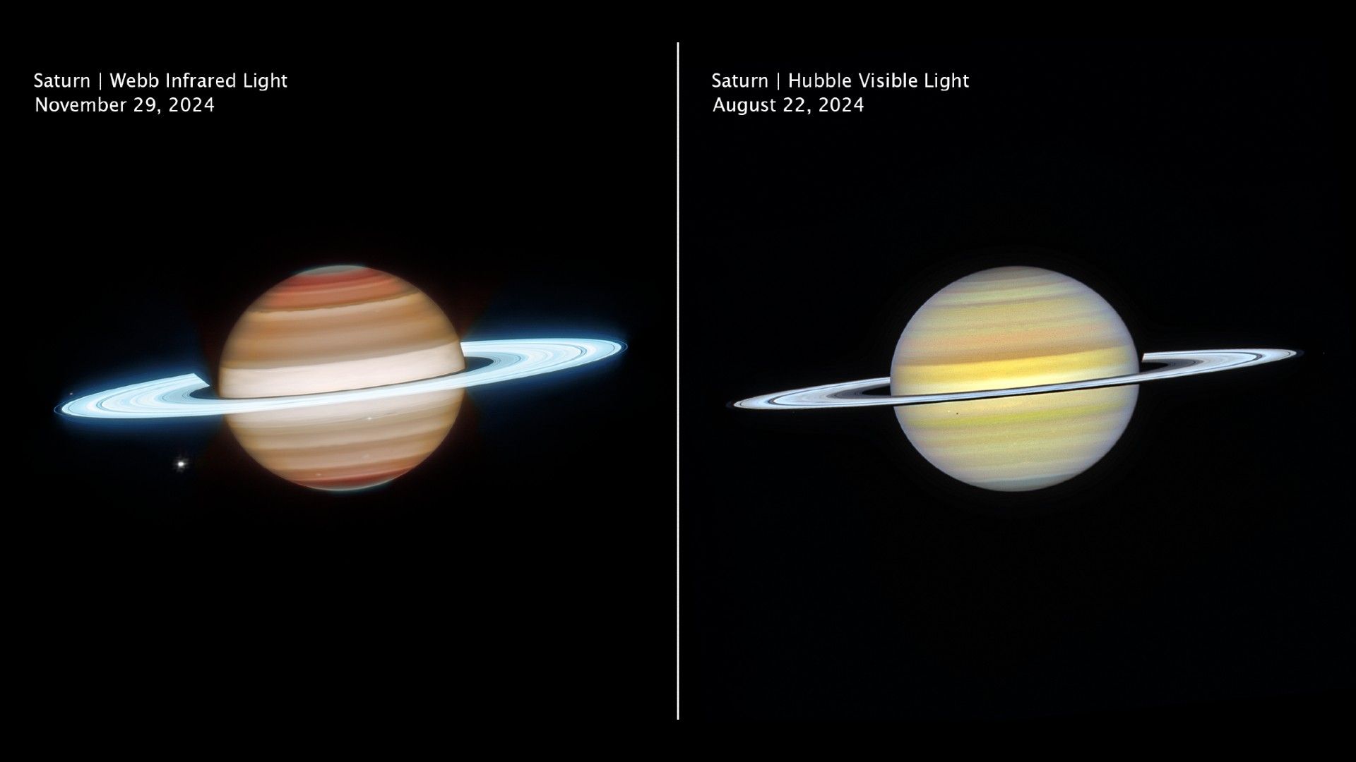 Novas imagens incríveis da NASA revelam Saturno sob uma nova luz – e tudo graças a uma equipe de telescópios de Webb e Hubble