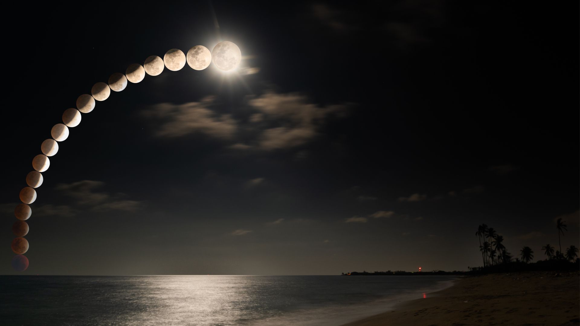 A jornada de um fotógrafo para capturar uma lua de sangue surgindo sobre o Mar da China Meridional. ‘Foi um momento incrível’