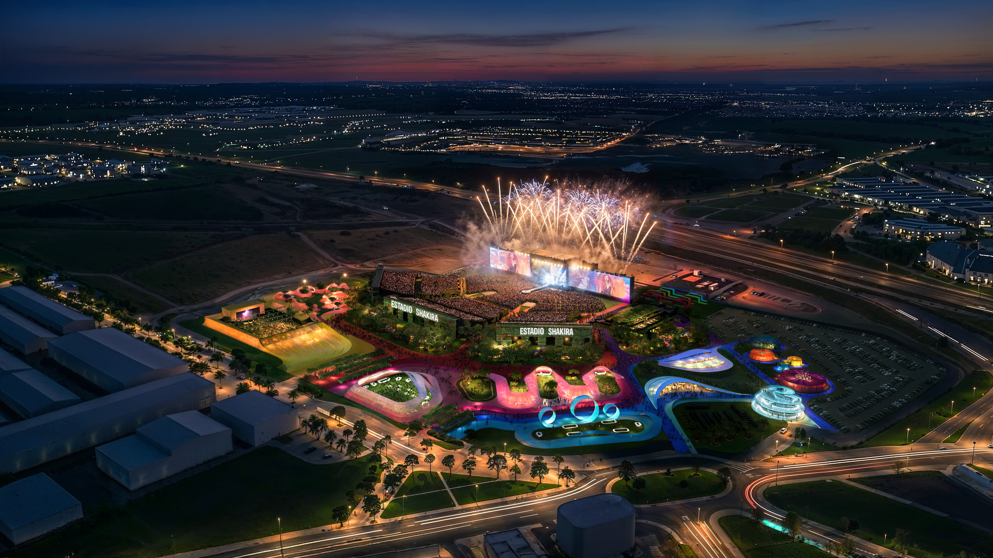 Arquitetura Pop Star: BIG projeta estádio multiuso para a turnê mundial de Shakira em Madri, Espanha