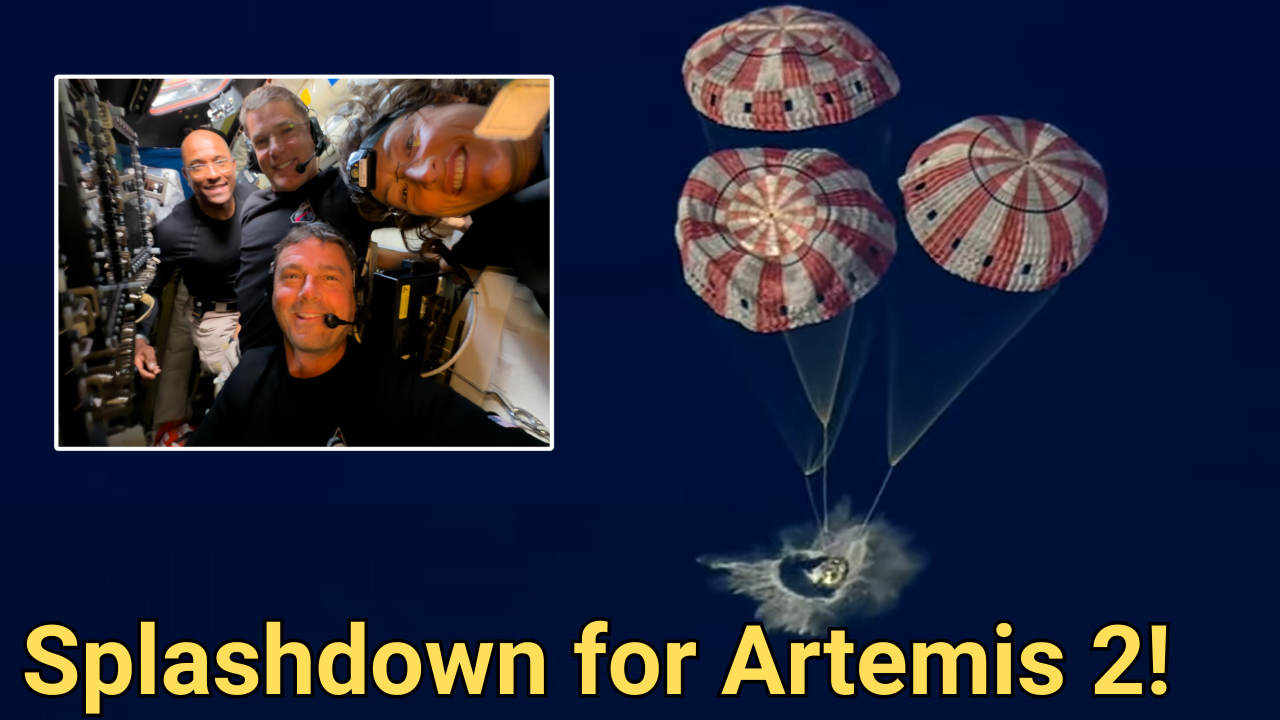 Respingo! Astronautas da Artemis 2 retornam à Terra após missão histórica da NASA à lua