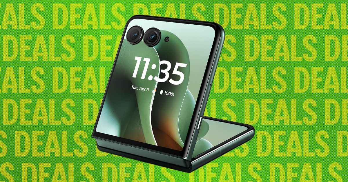 O telefone dobrável aprimorado da Motorola está quase pela metade