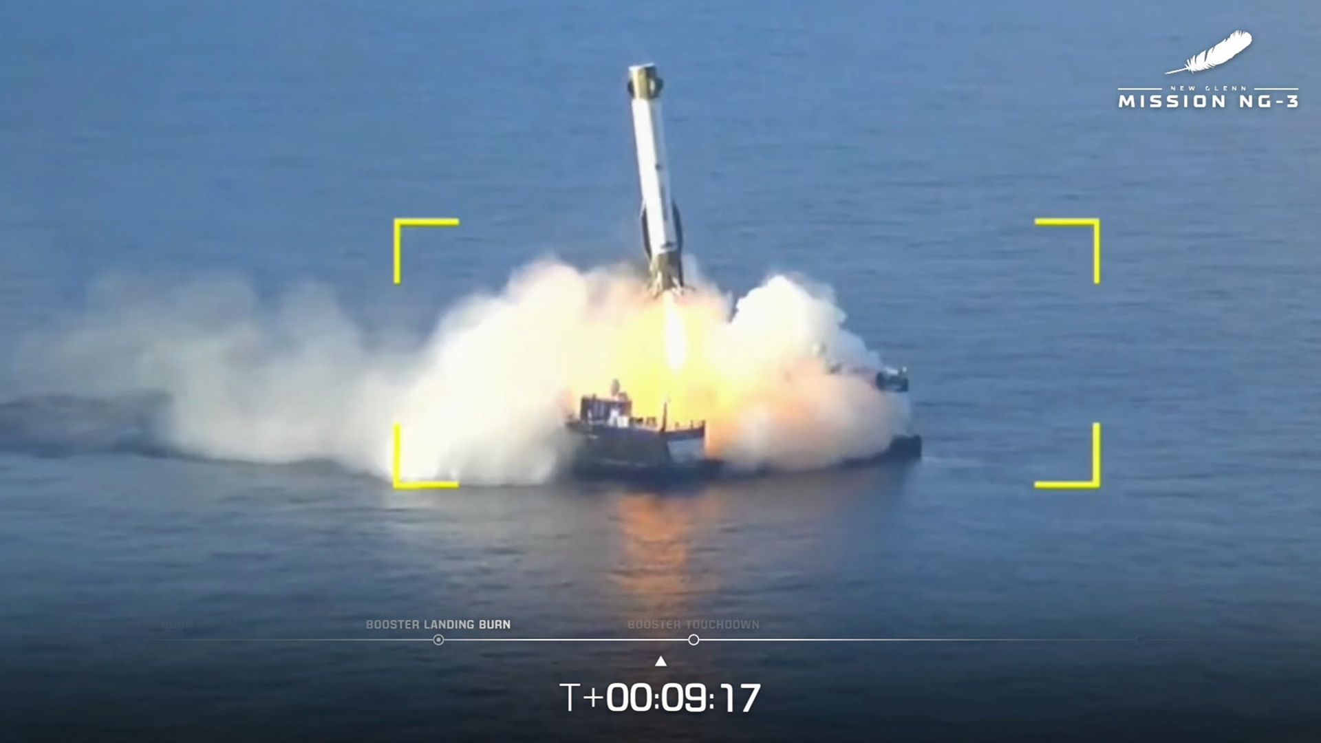 Blue Origin reutiliza o enorme foguete New Glenn pela primeira vez, pousa o propulsor no mar – mas coloca o satélite na órbita errada (vídeo de lançamento)